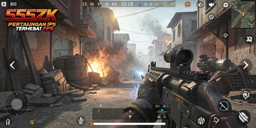 Tampilan menegangkan dalam pertempuran FPS di 555ZK.
