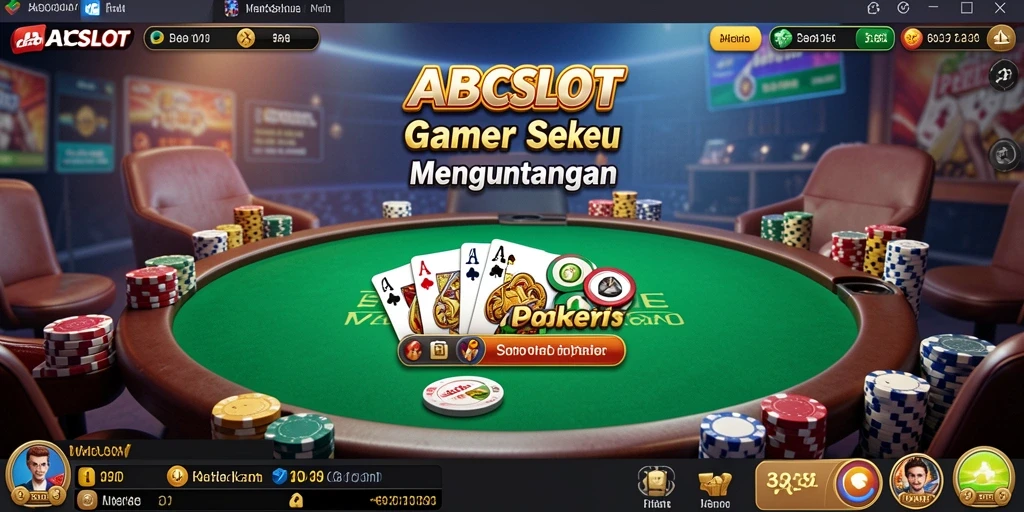 Screenshot gameplay ABCSLOT menampilkan aksi seru permainan Poker.