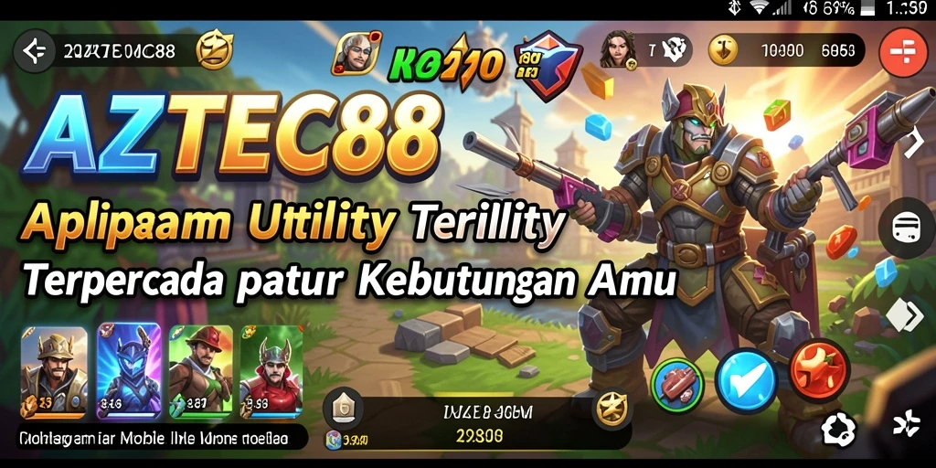 Tampilan utama AZTEC88 yang intuitif dan user-friendly.