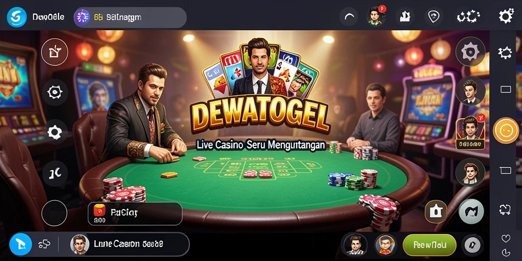 Screenshot menunjukkan pengalaman bermain Live Casino yang mendebarkan.