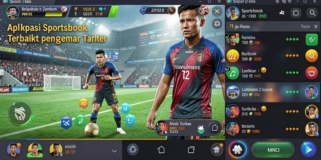 Tampilan antarmuka pengguna F08 yang menarik saat bermain Sportsbook.
