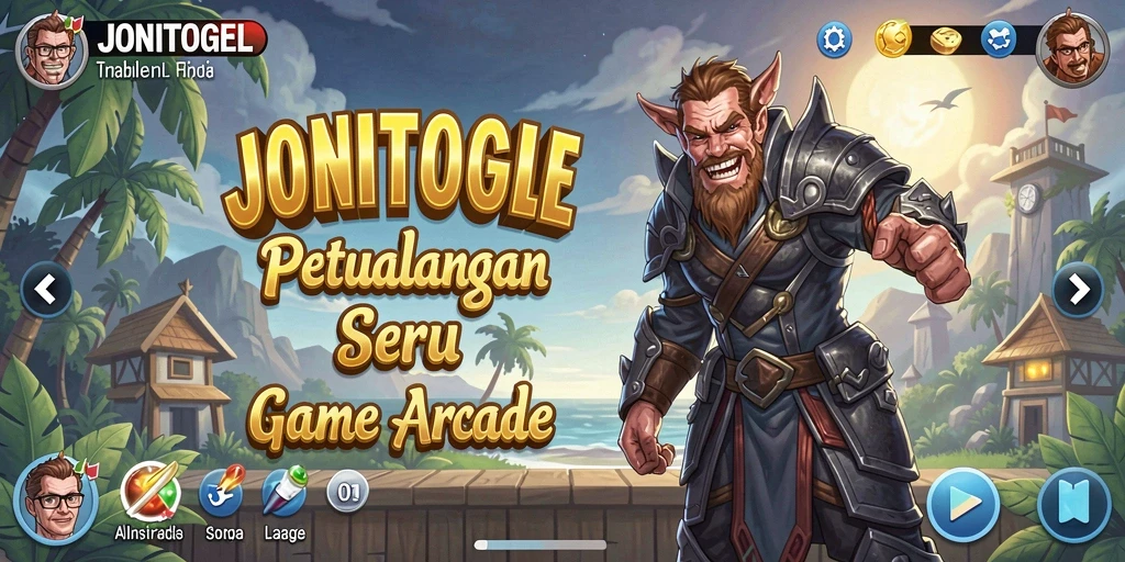 Screenshot utama JONITOGEL menampilkan aksi seru di gameplay Arcade.