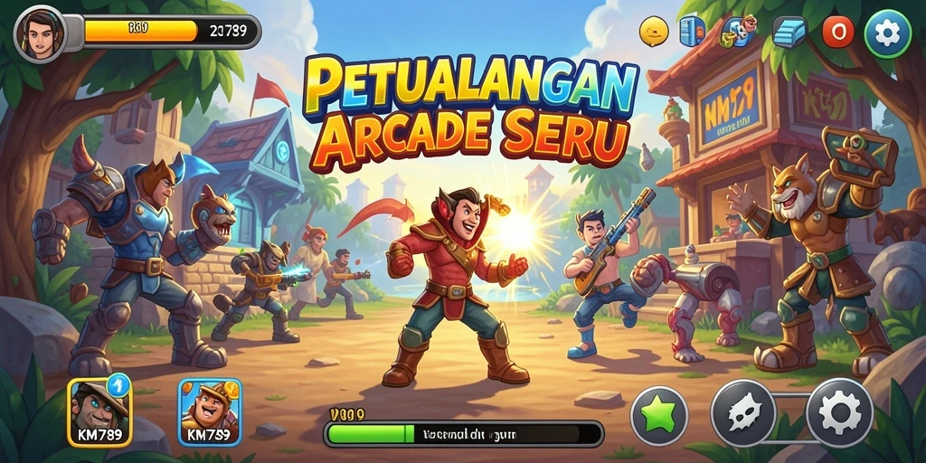 Tangkapan layar menampilkan gameplay seru dan penuh aksi di KM789.