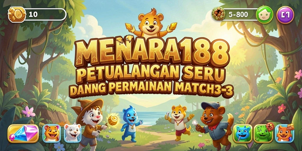 Tampilan screenshot MENARA188 menampilkan gameplay Match-3 yang seru.