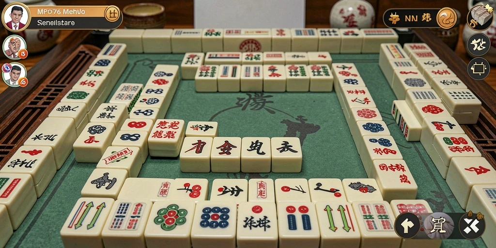 Screenshot tampilan gameplay menarik dari MPO76 Mahjong.
