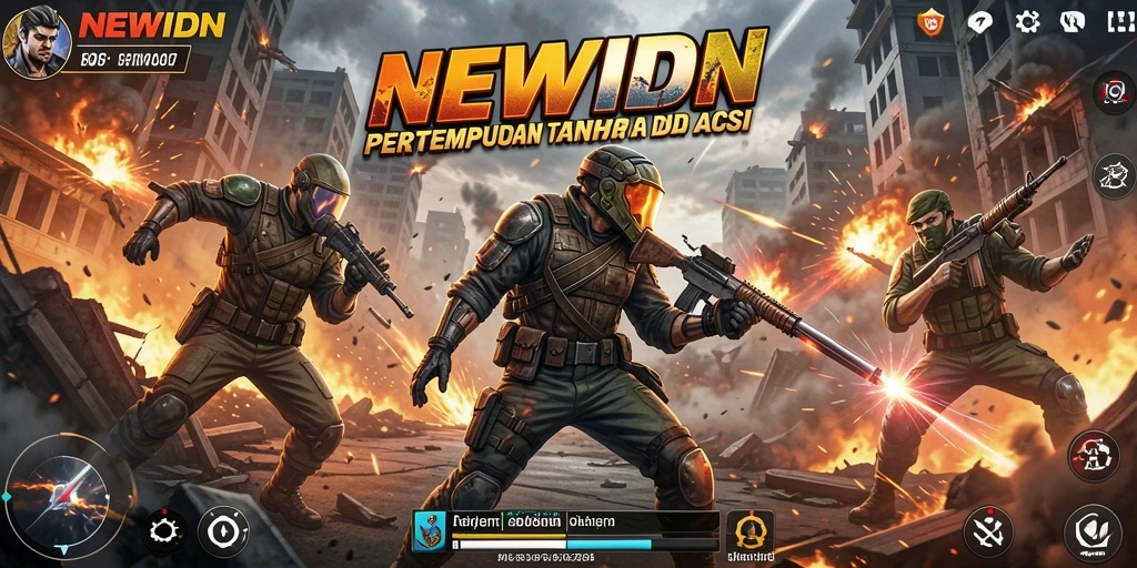 Screenshot menunjukkan gameplay seru dan intens dari NEWIDN.