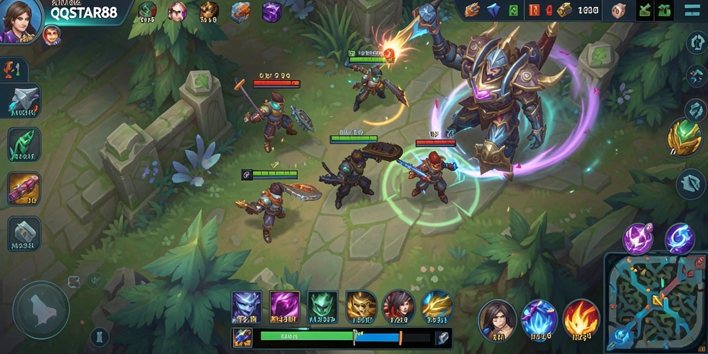 Screenshot utama QQSTAR88 yang menampilkan aksi gameplay menegangkan.