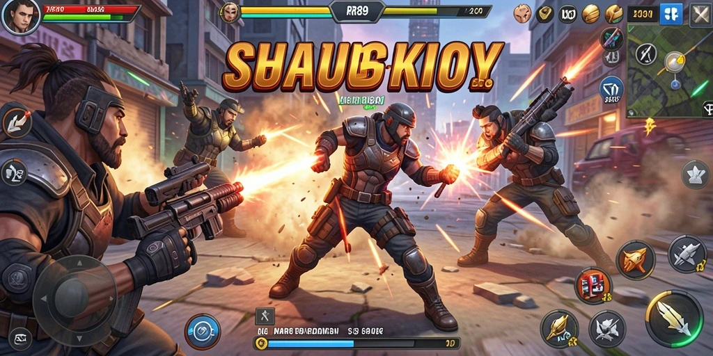 Tampilan mendebarkan dari gameplay game Fighting RR89.