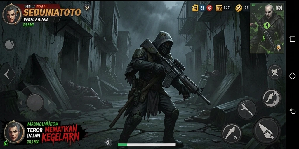Gameplay SEDUNIATOTO yang menegangkan di dunia kegelapan.