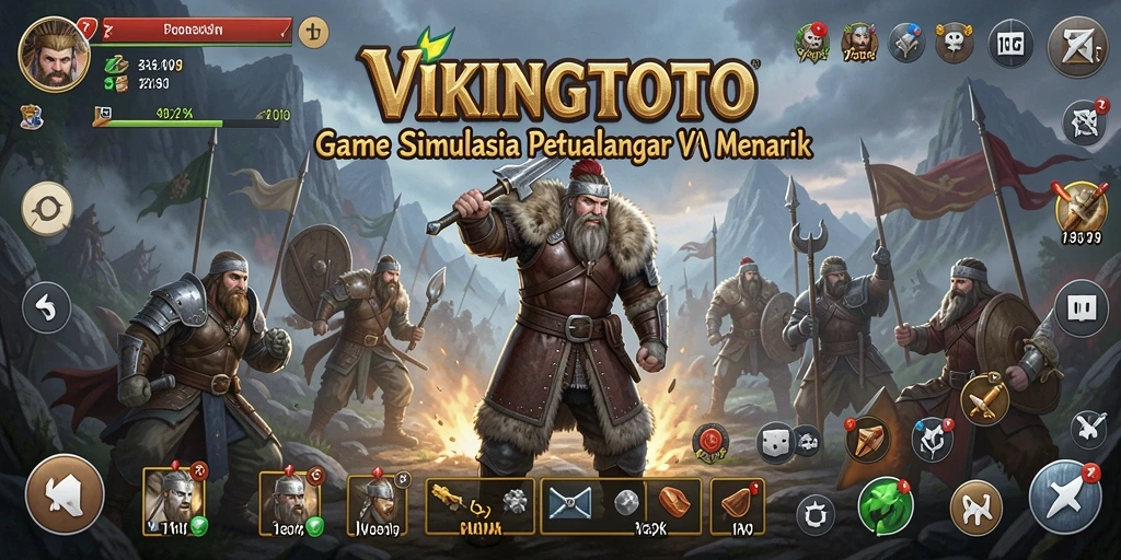 Tampilan gameplay VIKINGTOTO yang menarik dengan elemen simulasi yang kaya.