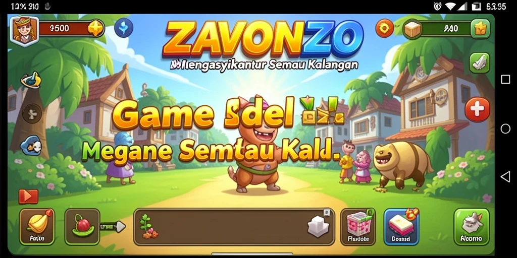 Screenshot ZAVONZO menampilkan gameplay Idle yang menarik dan menawan.