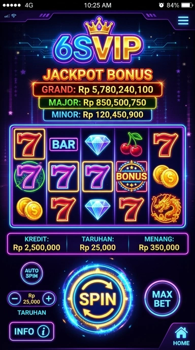 Menu fitur unggulan 6svip yang memudahkan pencarian aplikasi.